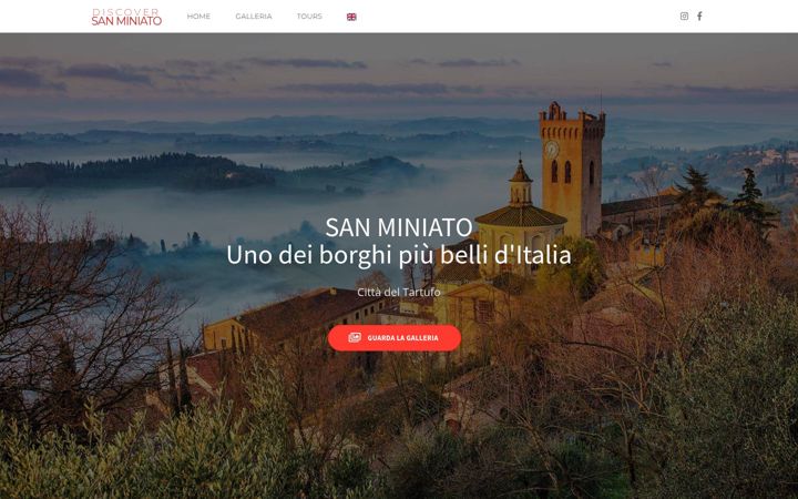 Screenshot of discoversanminiato.com