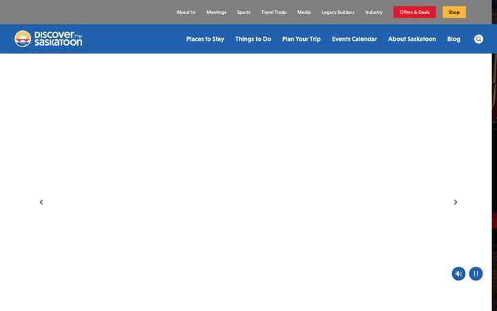 Screenshot of discoversaskatoon.com