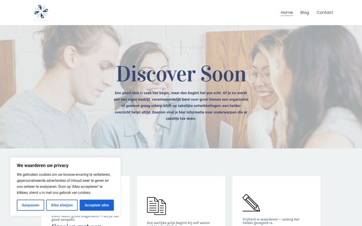 Screenshot von discoversoon.nl
