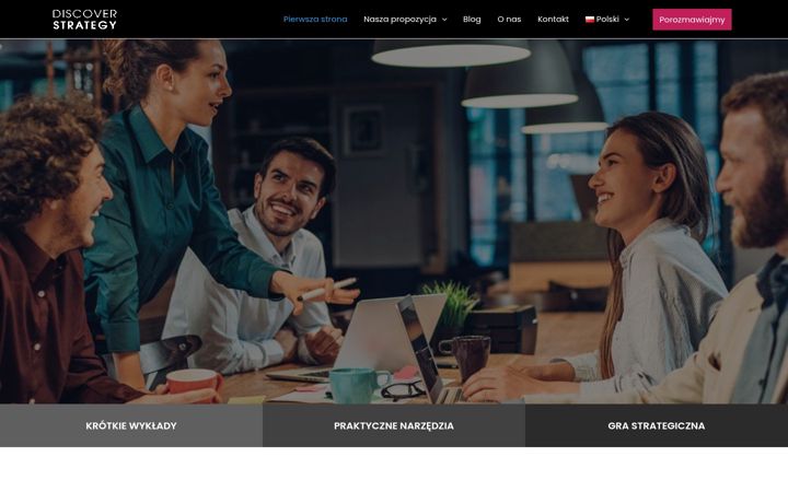 Screenshot stránky discoverstrategy.pl