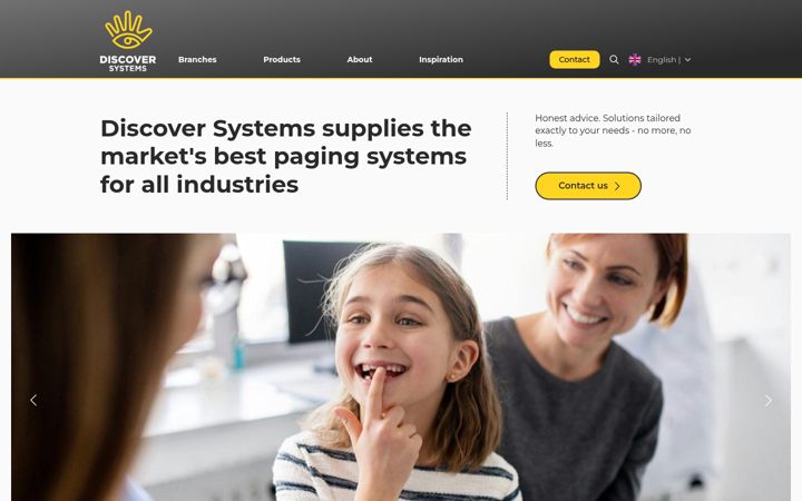 Snimka zaslona za discoversystems.dk