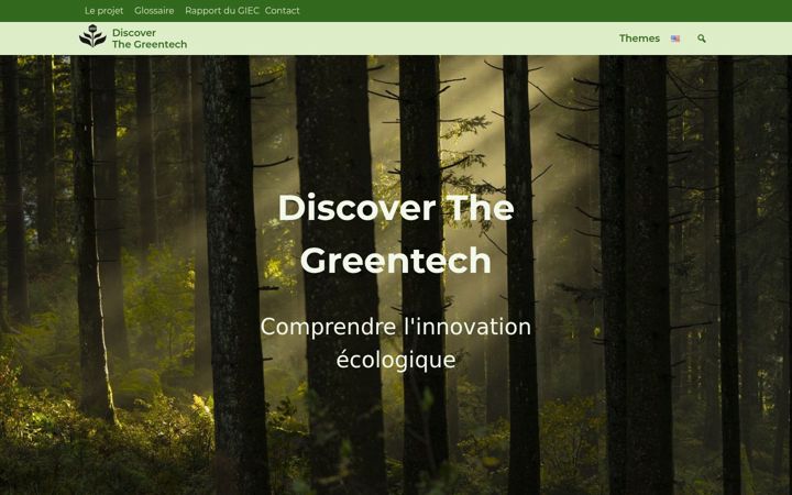 Screenshot of discoverthegreentech.com