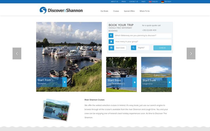 Screenshot of discovertheshannon.com