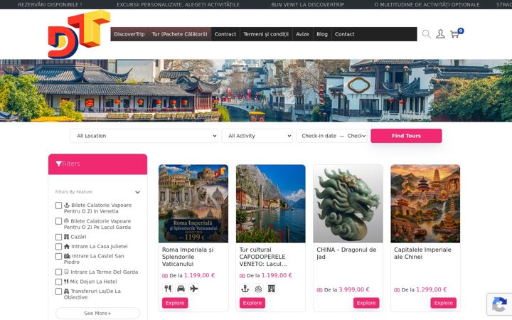 Ekrano kopija discovertrip.ro