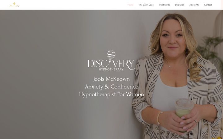 Skärmbild av discoveryhypnotherapy.co.uk