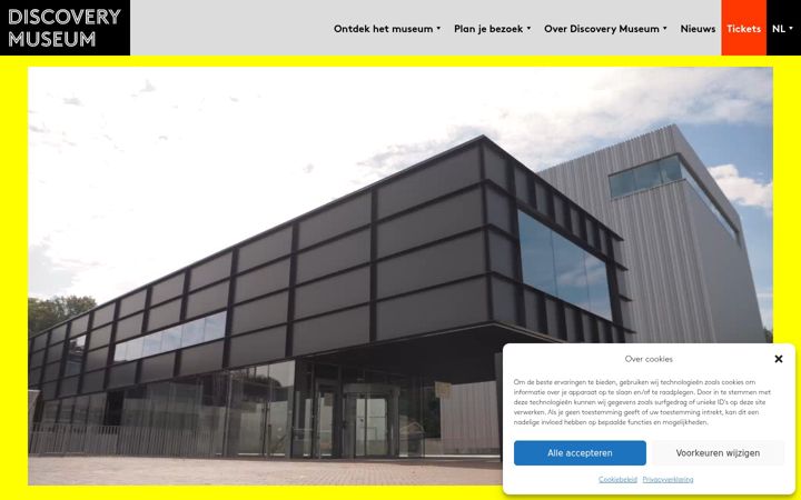 Screenshot von discoverymuseum.nl
