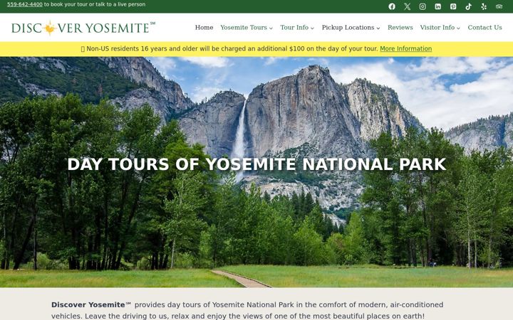 Screenshot of discoveryosemite.com