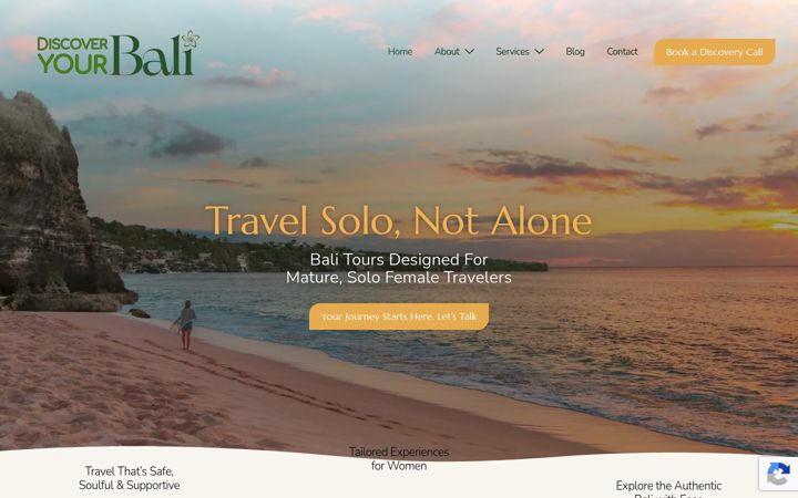 Screenshot of discoveryourbali.com