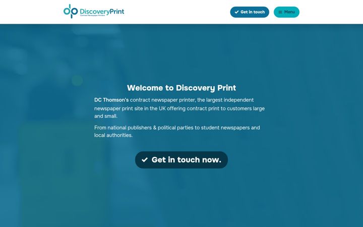 Skärmbild av discoveryprint.co.uk