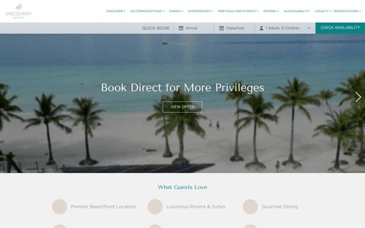 Screenshot of discoveryshoresboracay.com