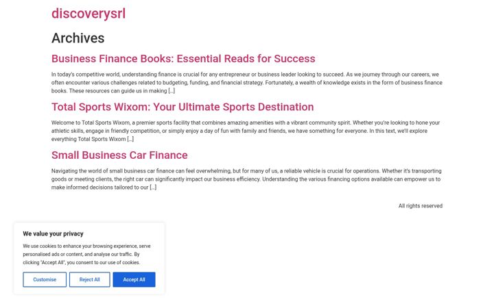 Screenshot of discoverysrl.com
