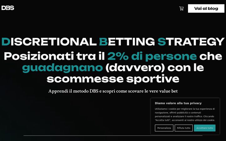 Screenshot of discretionalbettingstrategy.com