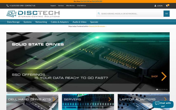 Screenshot of disctech.com