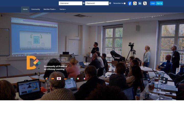Screenshot of discuss-community.eu