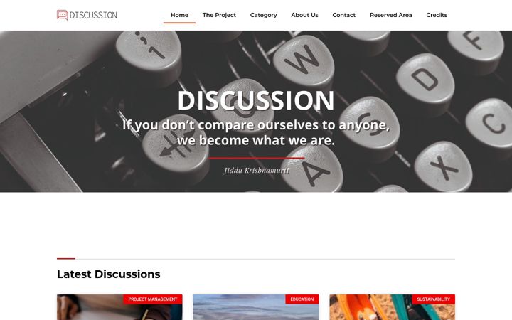 Screenshot di discussionproject.net