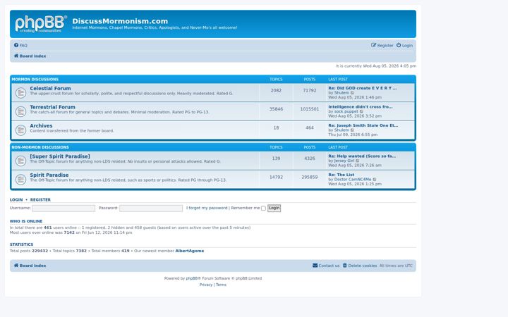 Screenshot of discussmormonism.com