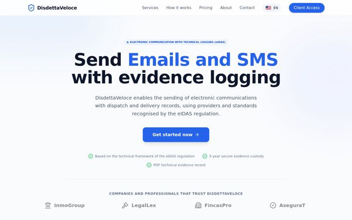 Screenshot of disdettaveloce.com
