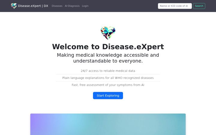 Screenshot of disease.expert