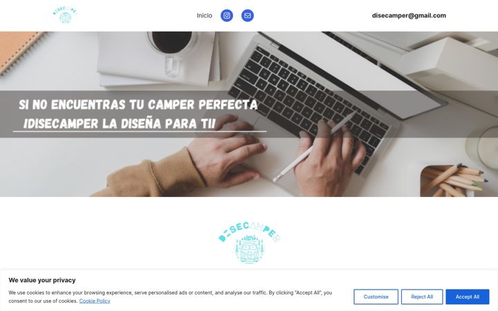 Screenshot of disecamper.com