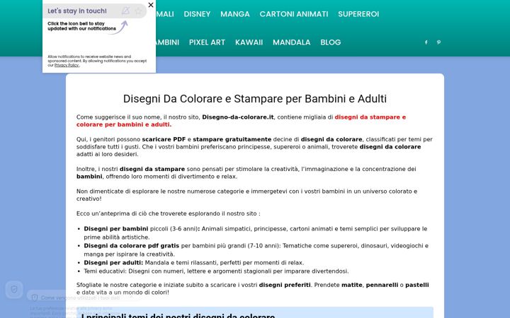 Screenshot of disegno-da-colorare.it