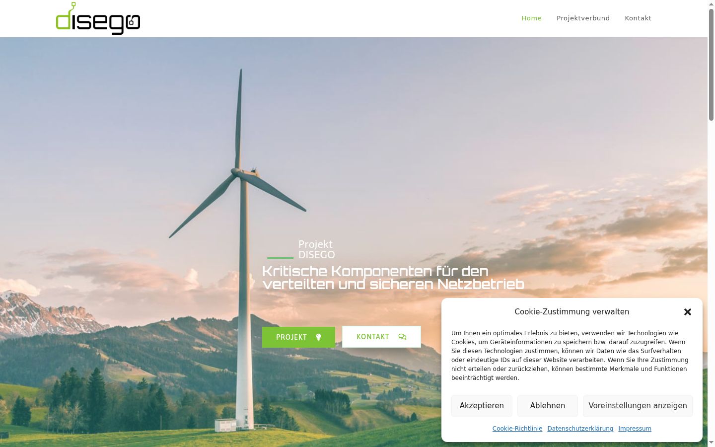 Screenshot of the consent banner shown before any interaction