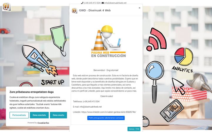 Képernyőkép: diseinuak4web.net
