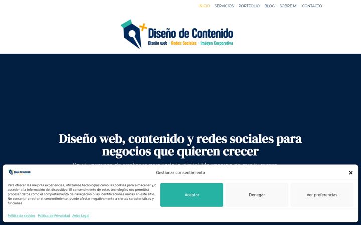 Screenshot of disenodecontenido.com