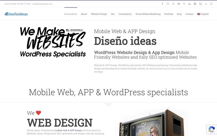 Screenshot of disenoideas.com