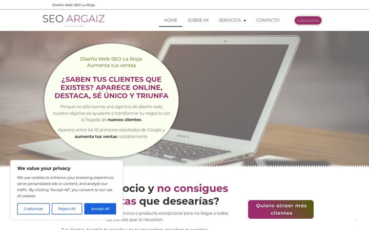 Screenshot of disenowebseolarioja.com