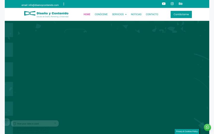 Screenshot of disenoycontenido.com
