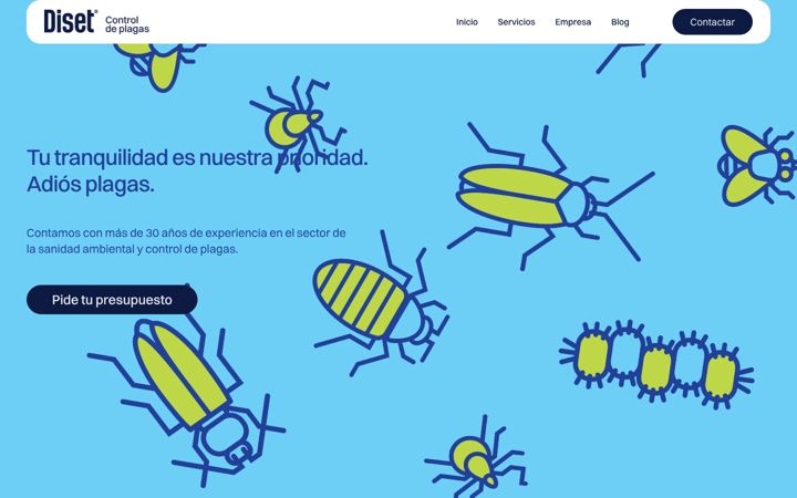 Screenshot of disetcontroldeplagas.com