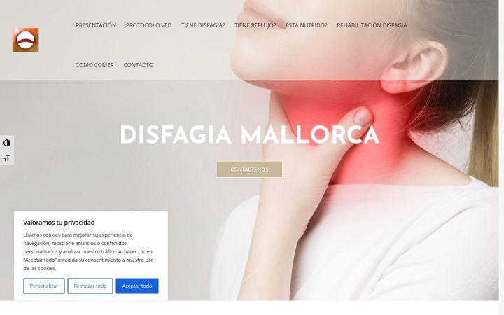 Ekrānuzņēmums no disfagiaweb.es
