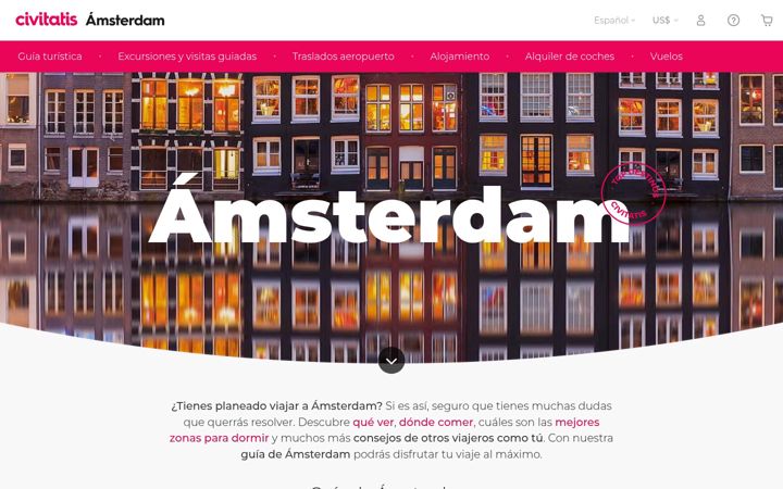 Screenshot of disfrutaamsterdam.com