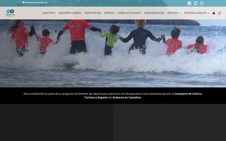 Screenshot of disfrutarelmar.org
