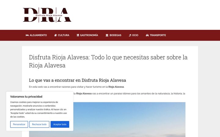 Screenshot of disfrutariojaalavesa.com