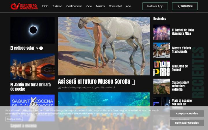 Screenshot ta' disfrutavalenciamagazine.es