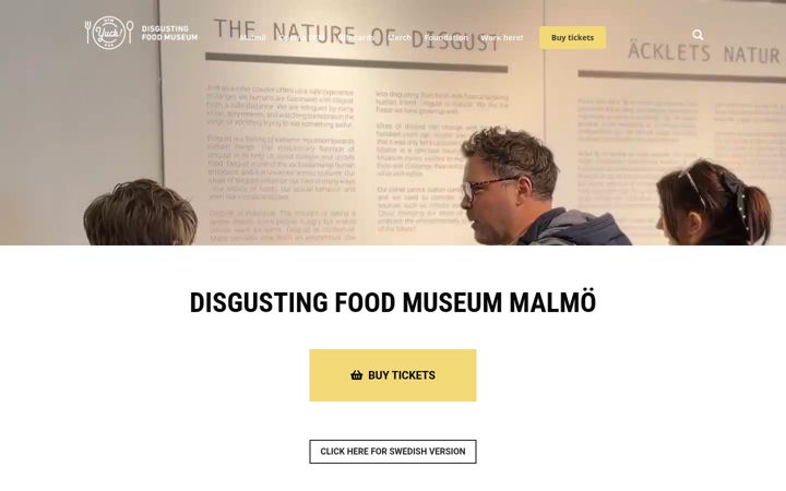 Screenshot of disgustingfoodmuseum.com