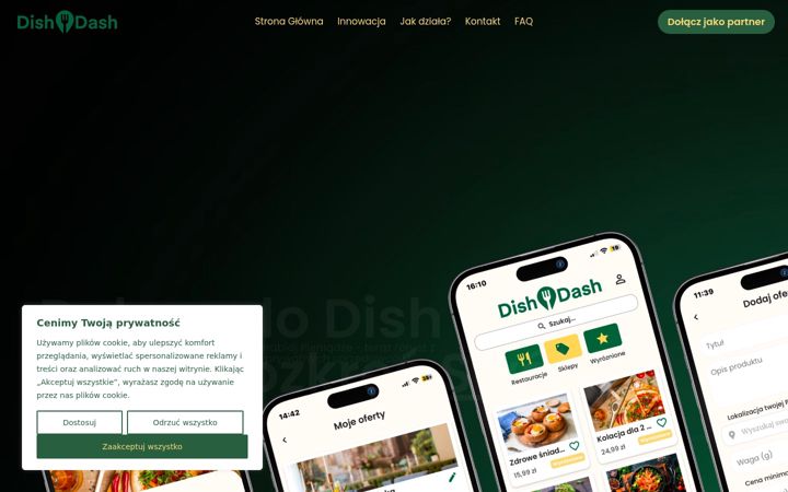 Screenshot stránky dish-dash.pl