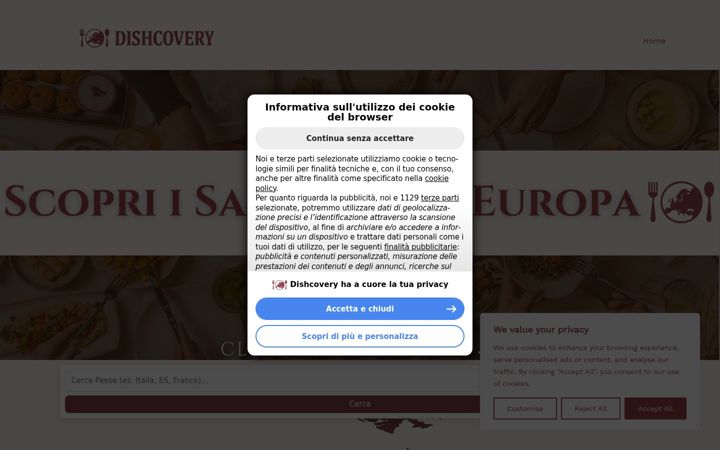Screenshot of dishcovery.altervista.org