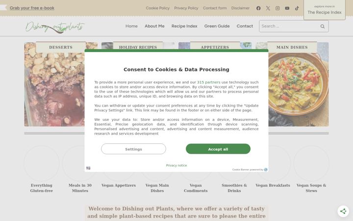 Screenshot of dishingoutplants.com