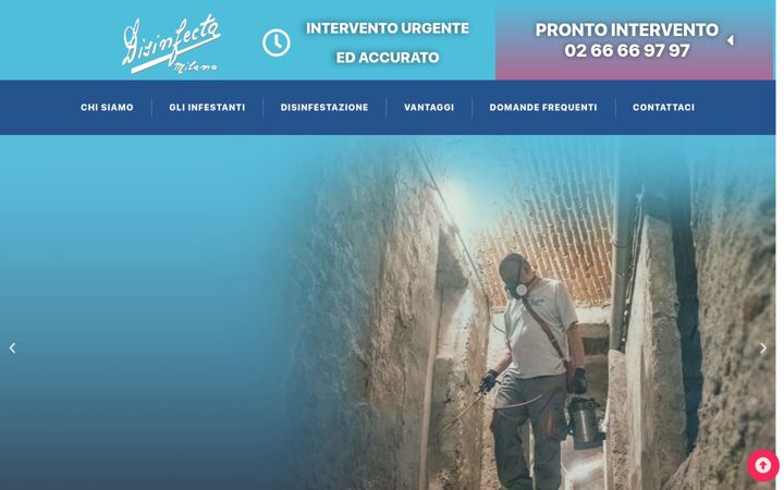 Screenshot of disinfectamilano.it