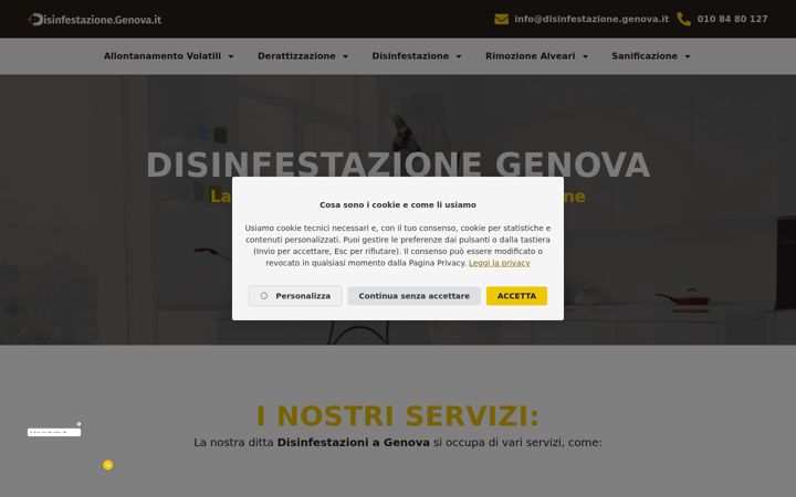 Screenshot of disinfestazione.genova.it