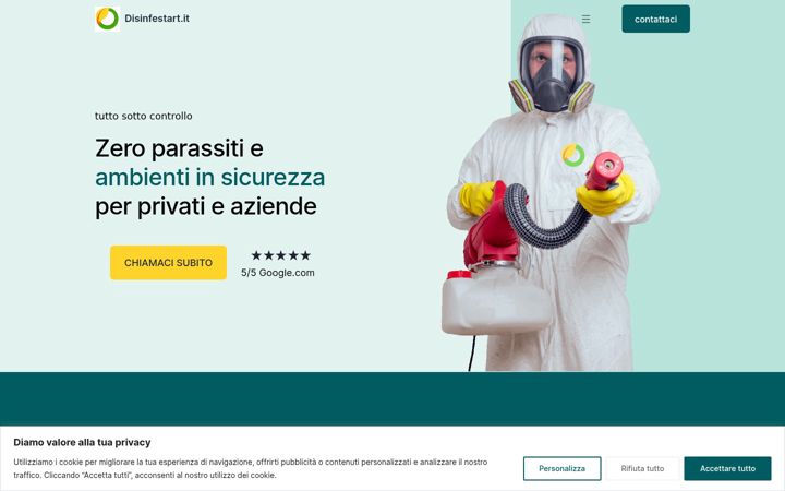 Captură de ecran a disinfestazionereggiocalabria.it