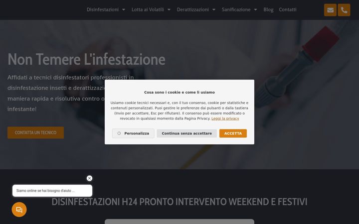 Screenshot di disinfestazioni.co