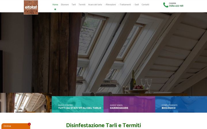Screenshot van disinfestazionitarli.it