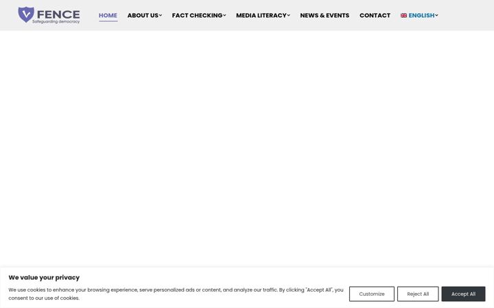 Screenshot of disinfo-fence.eu