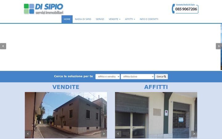 Screenshot of disipioimmobiliare.it