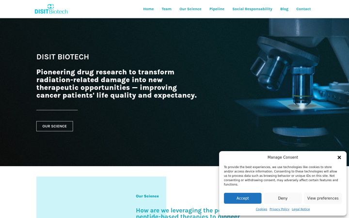 Screenshot of disitbiotech.com