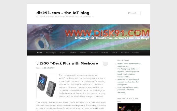 Screenshot of disk91.com