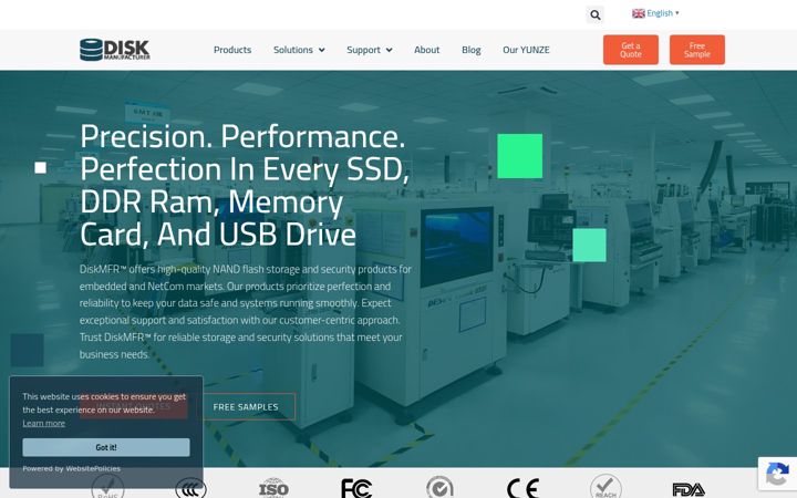 Screenshot of diskmfr.com